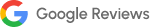 Google anmeldelser logo med farvet G og grå tekst